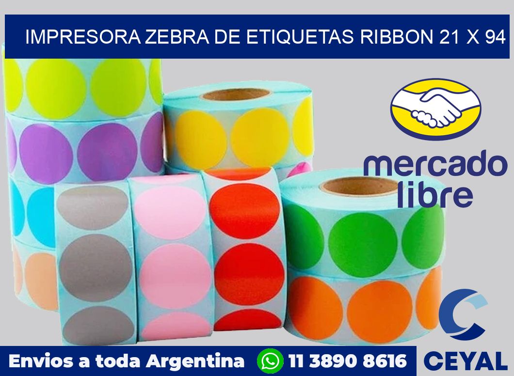 Impresora Zebra de etiquetas ribbon 21 x 94