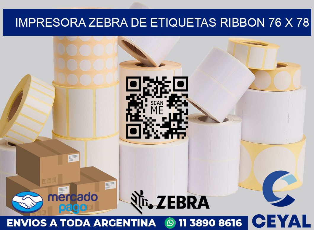 Impresora Zebra de etiquetas ribbon 76 x 78