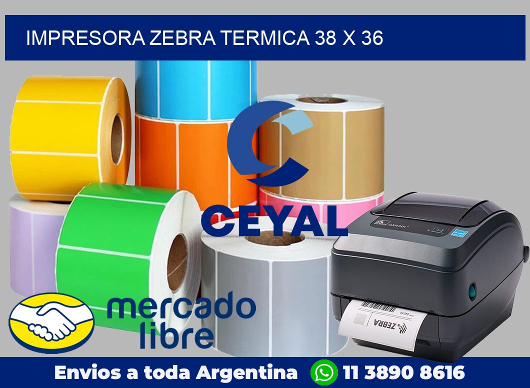 Impresora Zebra termica 38 x 36