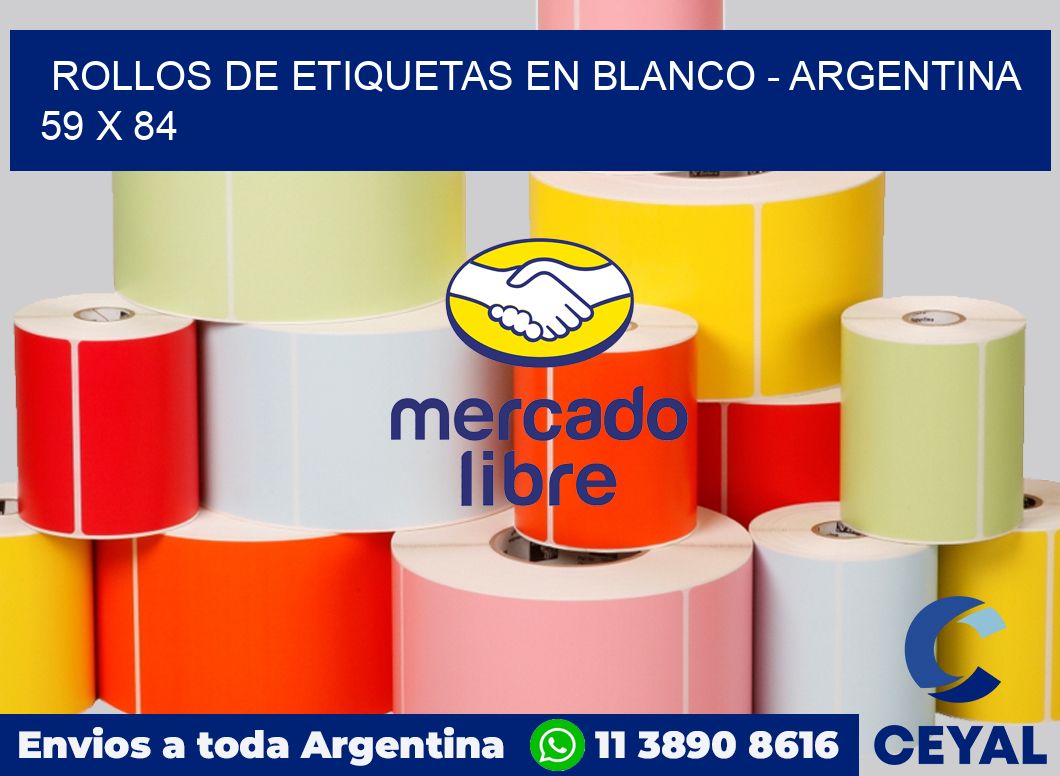 Rollos de etiquetas en blanco - Argentina 59 x 84