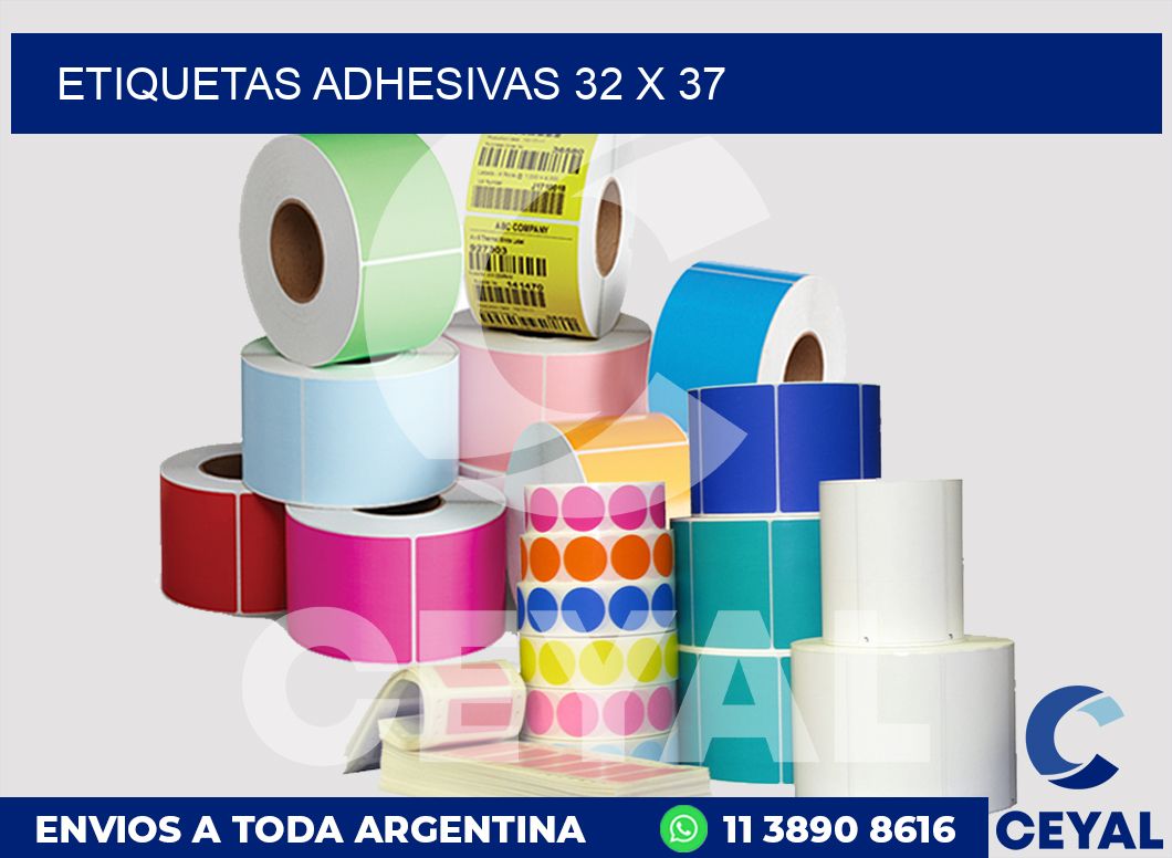 etiquetas adhesivas 32 x 37