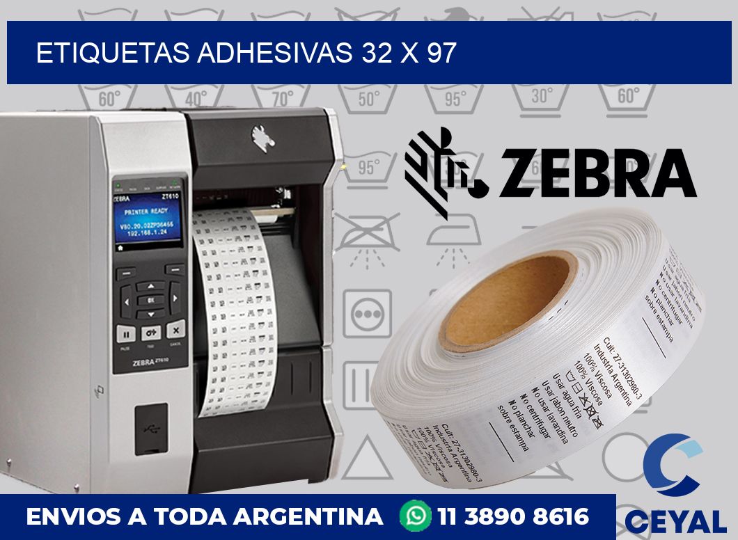 etiquetas adhesivas 32 x 97