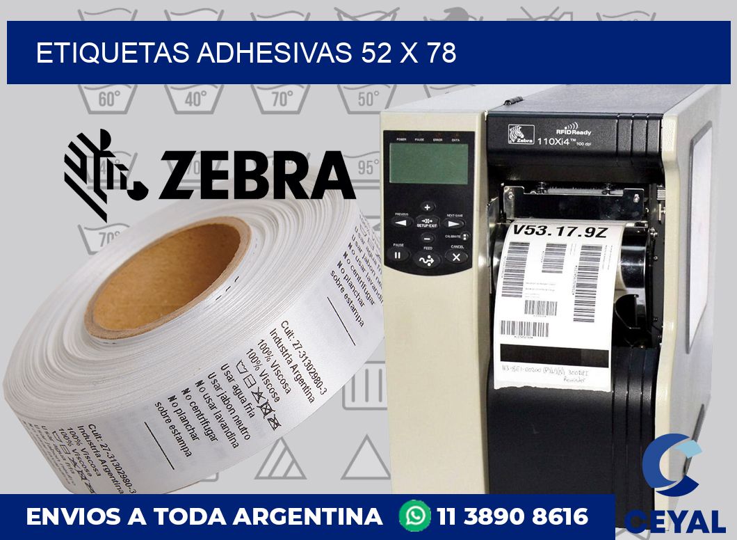 etiquetas adhesivas 52 x 78