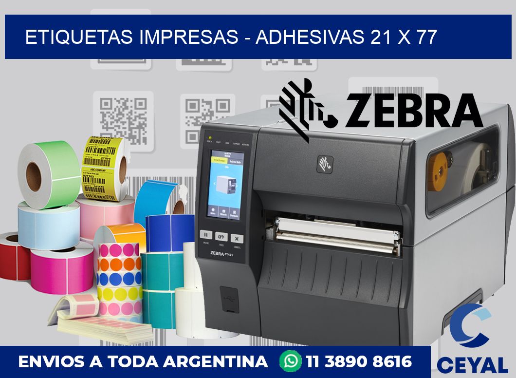 etiquetas impresas – Adhesivas 21 x 77