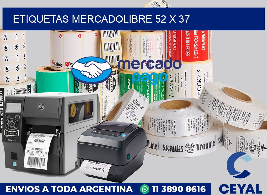 etiquetas mercadolibre 52 x 37