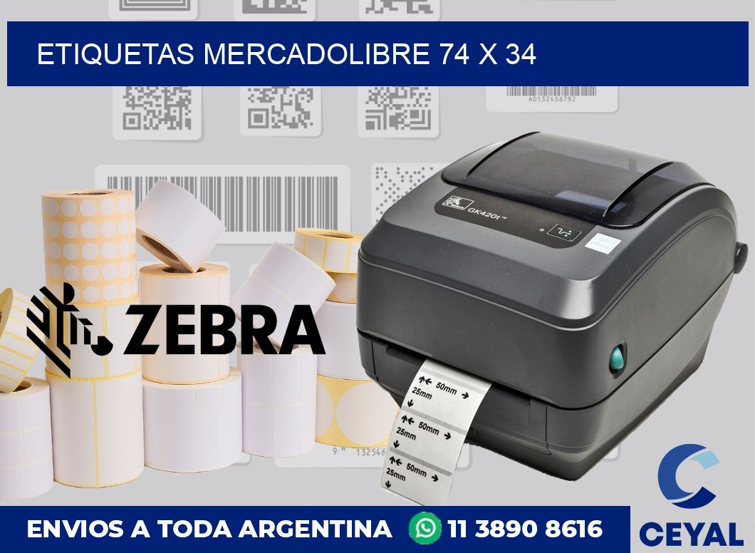 etiquetas mercadolibre 74 x 34