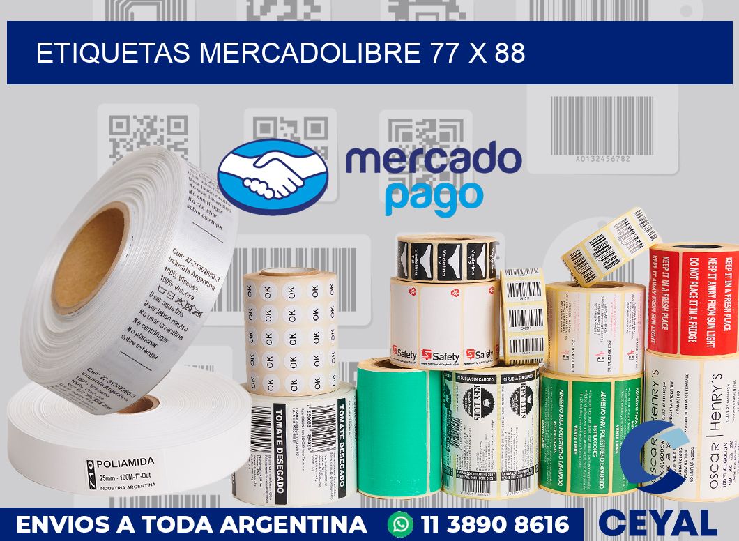 etiquetas mercadolibre 77 x 88