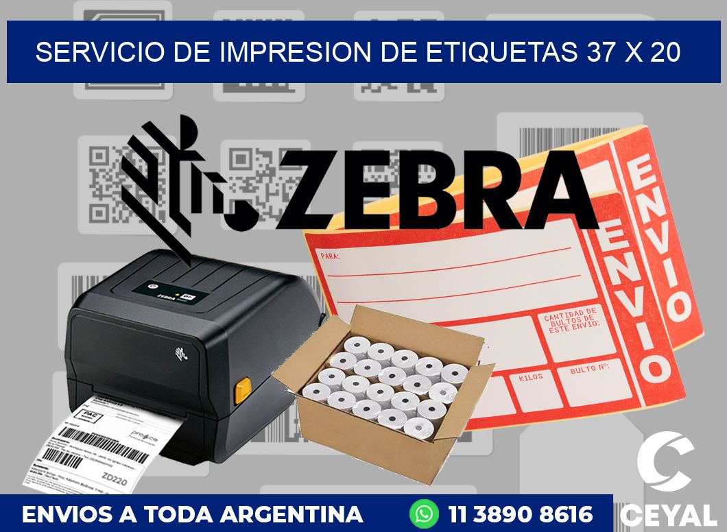 servicio de impresion de etiquetas 37 x 20