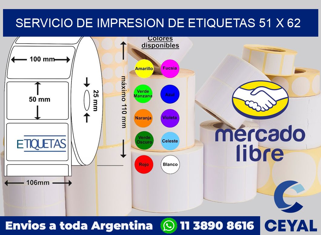 servicio de impresion de etiquetas 51 x 62