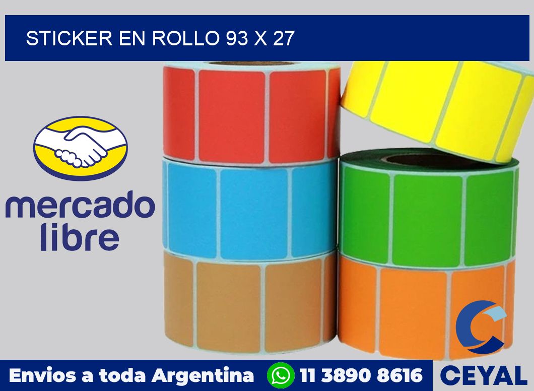 sticker en rollo 93 x 27