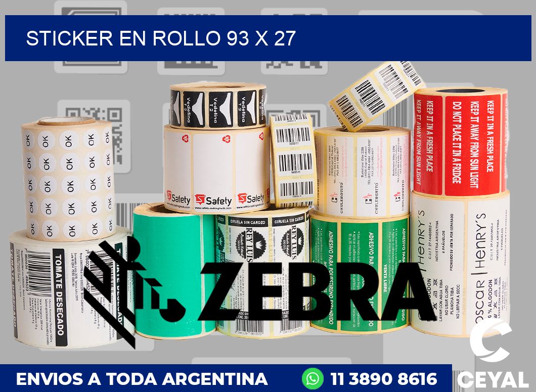 sticker en rollo 93 x 27