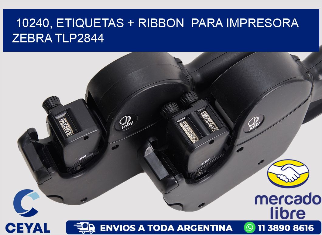 10240, etiquetas + ribbon  para impresora zebra TLP2844