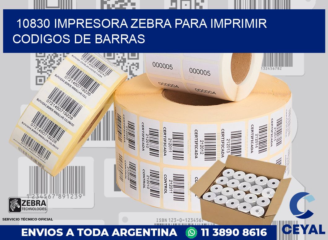 10830 IMPRESORA ZEBRA PARA IMPRIMIR CODIGOS DE BARRAS