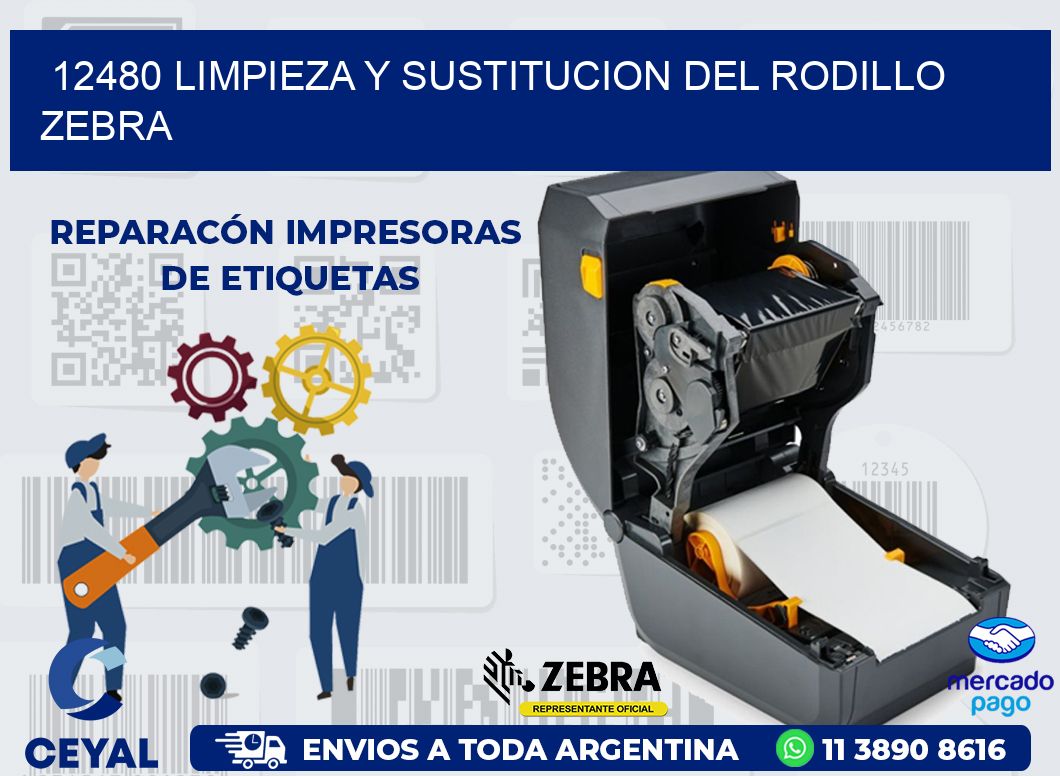 12480 LIMPIEZA Y SUSTITUCION DEL RODILLO ZEBRA