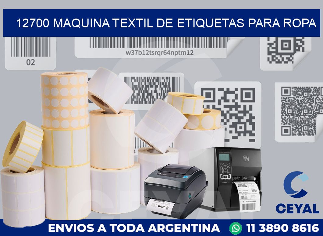 12700 MAQUINA TEXTIL DE ETIQUETAS PARA ROPA