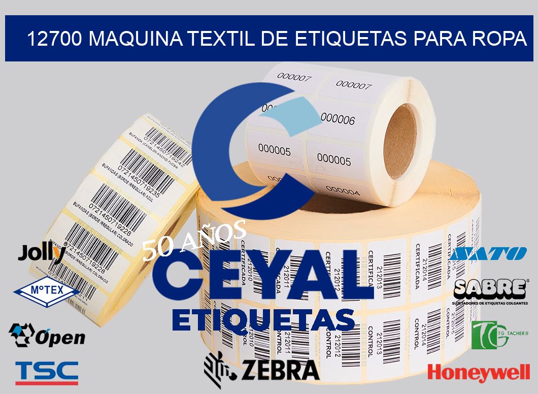 12700 MAQUINA TEXTIL DE ETIQUETAS PARA ROPA