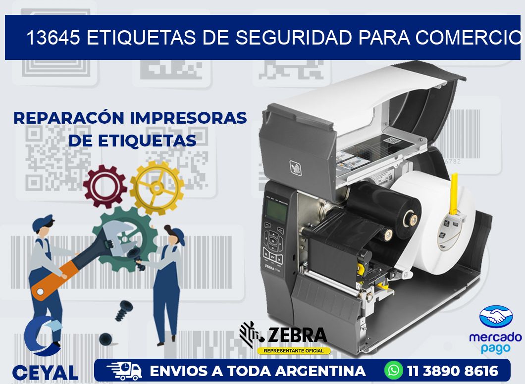 13645 ETIQUETAS DE SEGURIDAD PARA COMERCIO