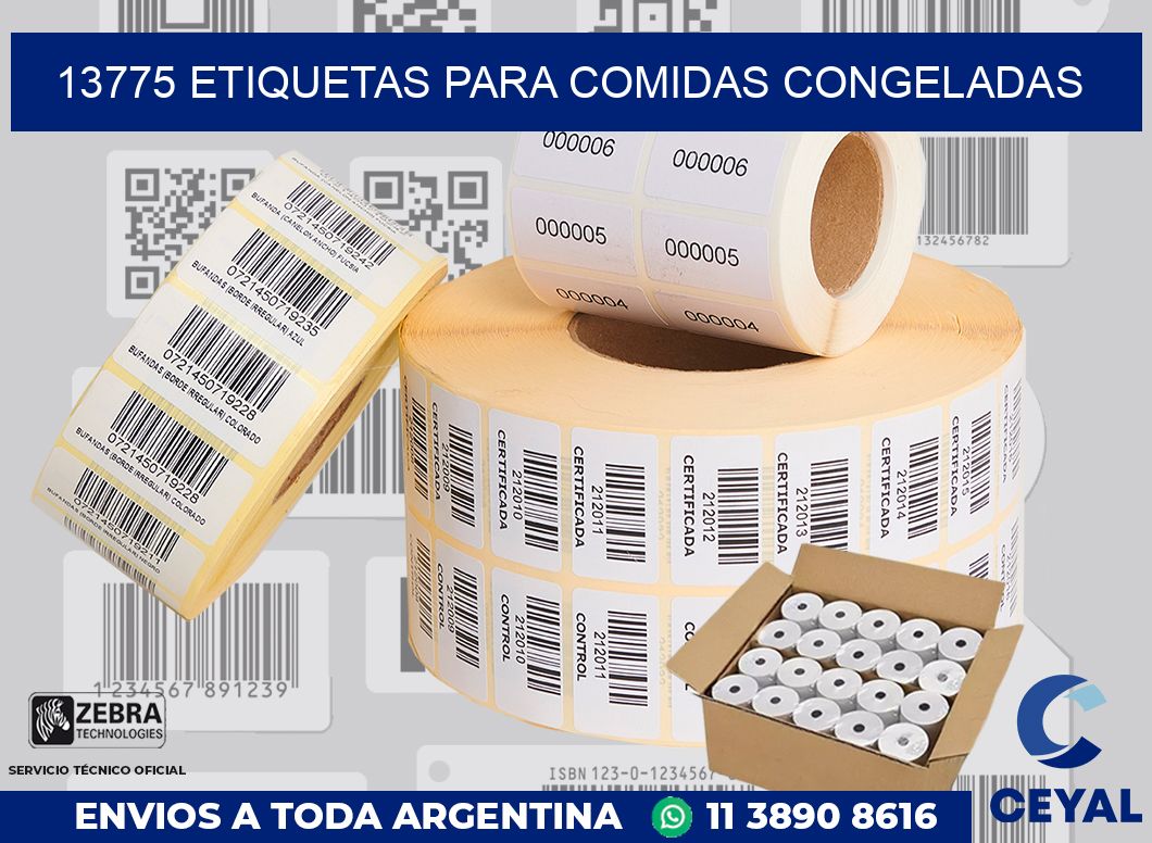 13775 ETIQUETAS PARA COMIDAS CONGELADAS