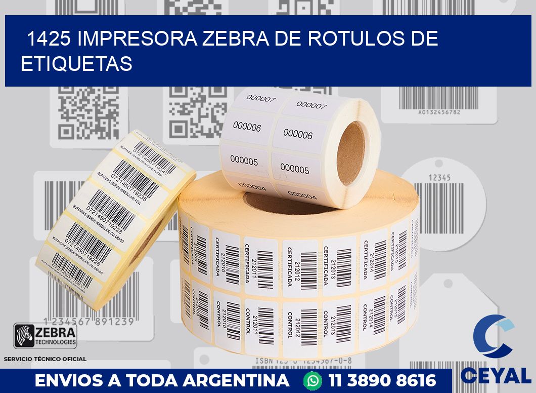 1425 IMPRESORA ZEBRA DE ROTULOS DE ETIQUETAS