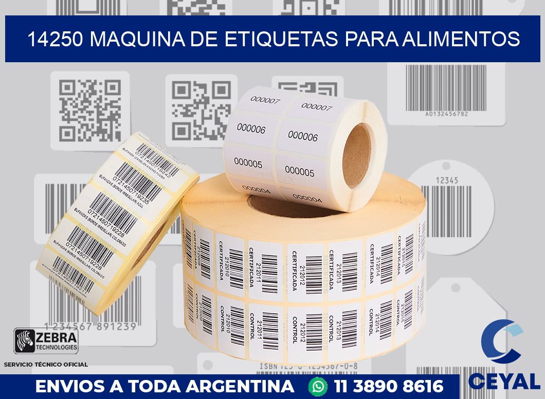 14250 MAQUINA DE ETIQUETAS PARA ALIMENTOS