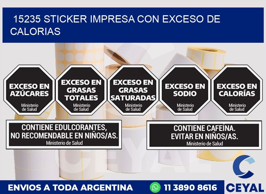 15235 STICKER IMPRESA CON EXCESO DE CALORIAS