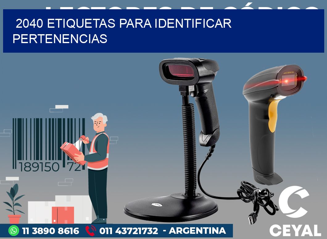 2040 ETIQUETAS PARA IDENTIFICAR PERTENENCIAS