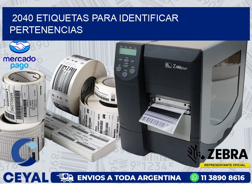 2040 ETIQUETAS PARA IDENTIFICAR PERTENENCIAS