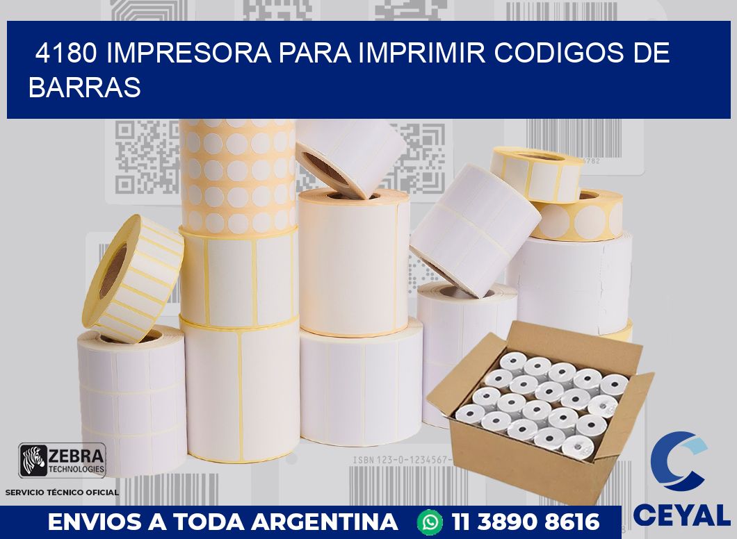 4180 IMPRESORA PARA IMPRIMIR CODIGOS DE BARRAS