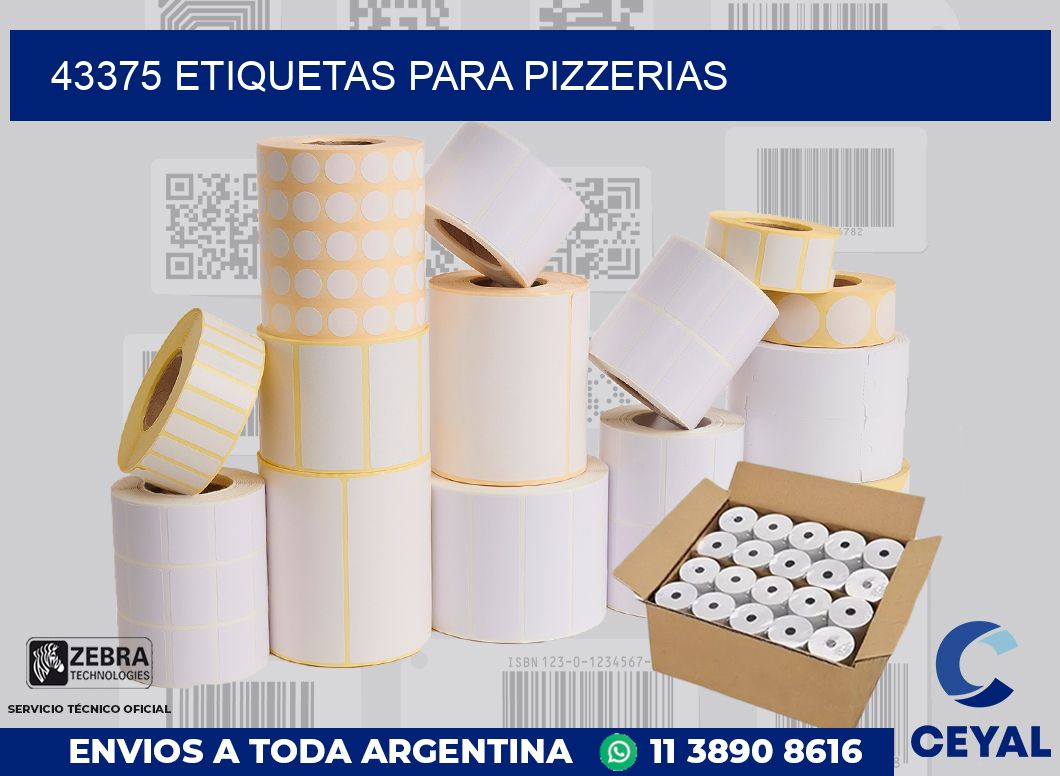 43375 ETIQUETAS PARA PIZZERIAS