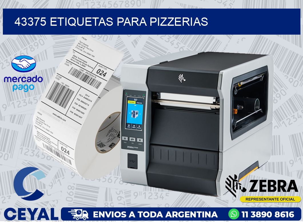 43375 ETIQUETAS PARA PIZZERIAS