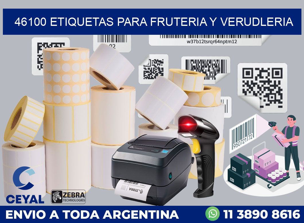 46100 ETIQUETAS PARA FRUTERIA Y VERUDLERIA