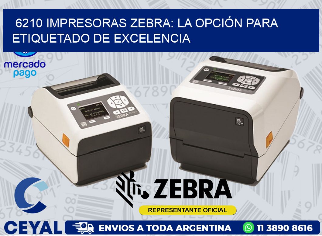 6210 IMPRESORAS ZEBRA: LA OPCIÓN PARA ETIQUETADO DE EXCELENCIA