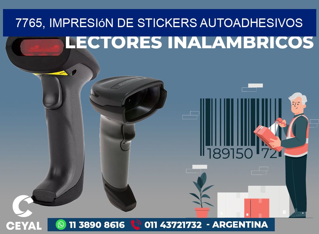 7765, impresión de stickers autoadhesivos