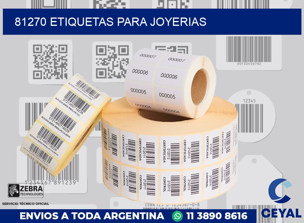 81270 ETIQUETAS PARA JOYERIAS