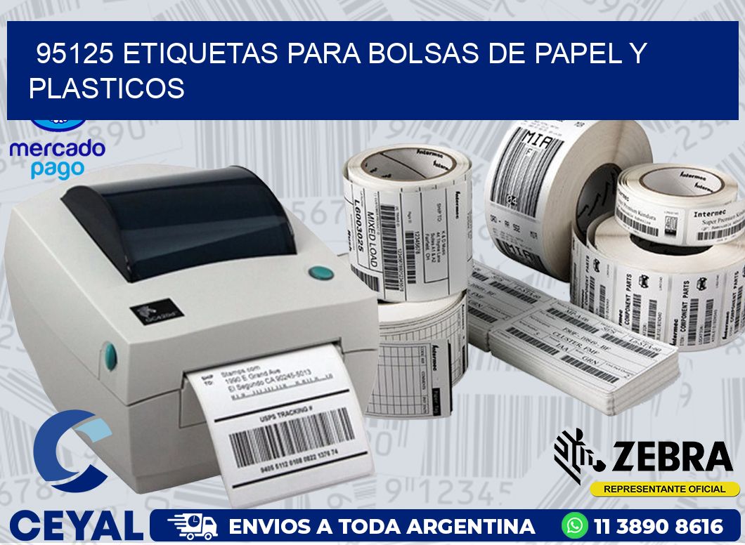 95125 ETIQUETAS PARA BOLSAS DE PAPEL Y PLASTICOS