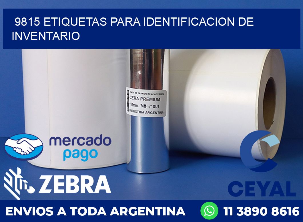 9815 ETIQUETAS PARA IDENTIFICACION DE INVENTARIO