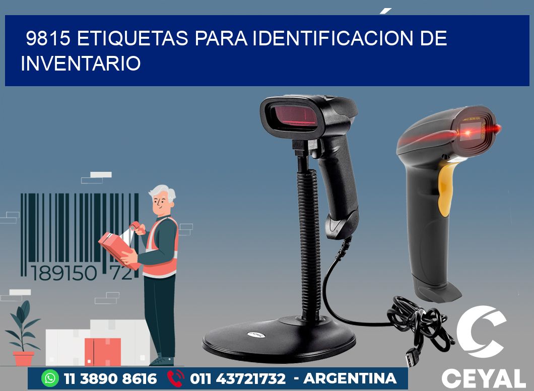 9815 ETIQUETAS PARA IDENTIFICACION DE INVENTARIO