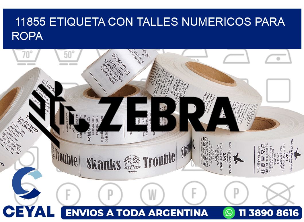 11855 ETIQUETA CON TALLES NUMERICOS PARA ROPA