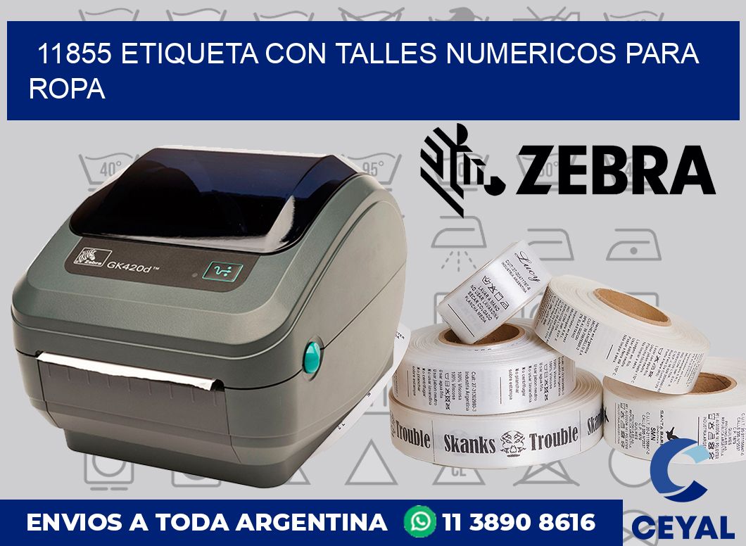 11855 ETIQUETA CON TALLES NUMERICOS PARA ROPA