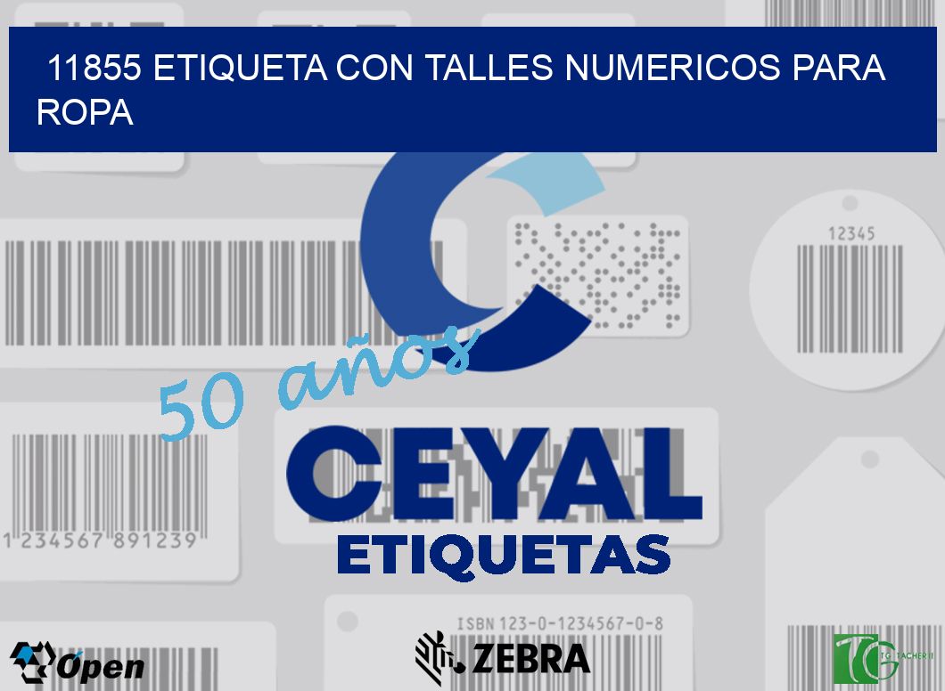 11855 ETIQUETA CON TALLES NUMERICOS PARA ROPA