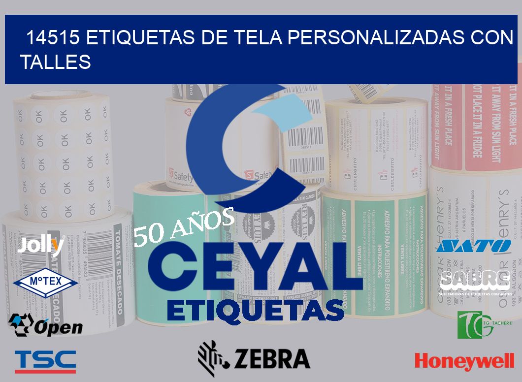 14515 ETIQUETAS DE TELA PERSONALIZADAS CON TALLES