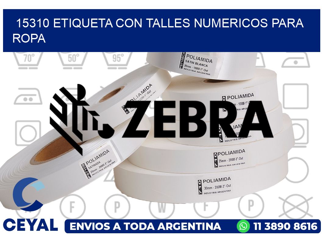 15310 ETIQUETA CON TALLES NUMERICOS PARA ROPA