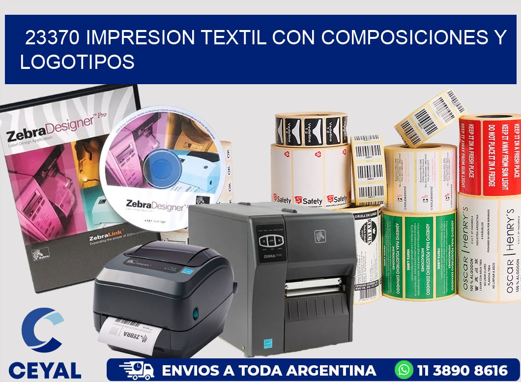 23370 IMPRESION TEXTIL CON COMPOSICIONES Y LOGOTIPOS