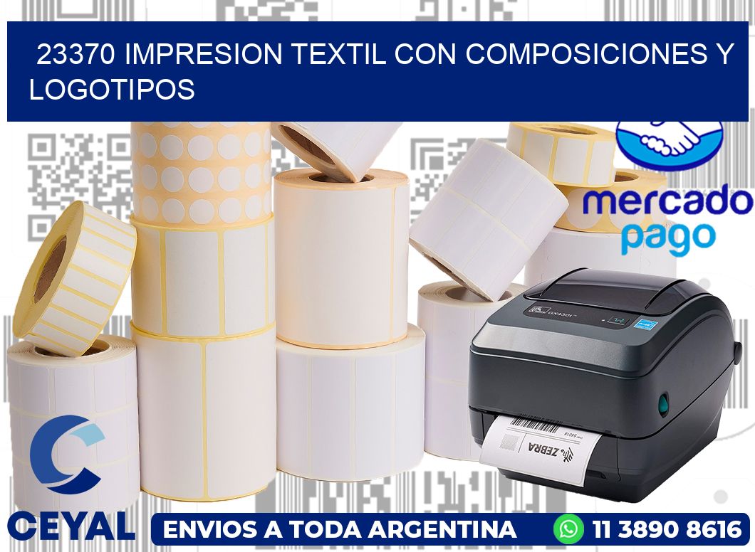 23370 IMPRESION TEXTIL CON COMPOSICIONES Y LOGOTIPOS