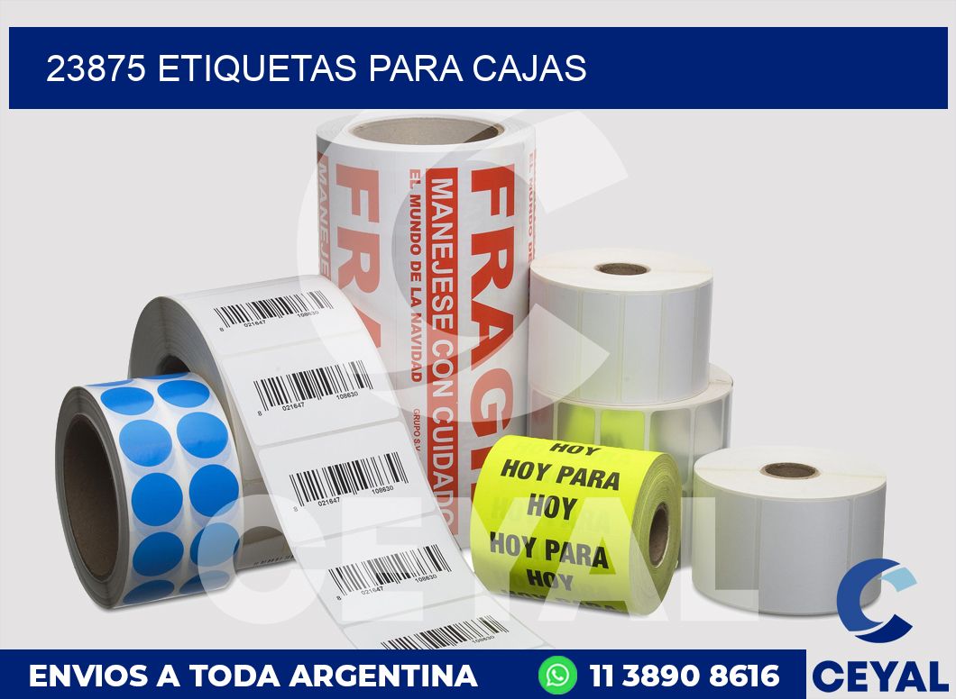 23875 ETIQUETAS PARA CAJAS