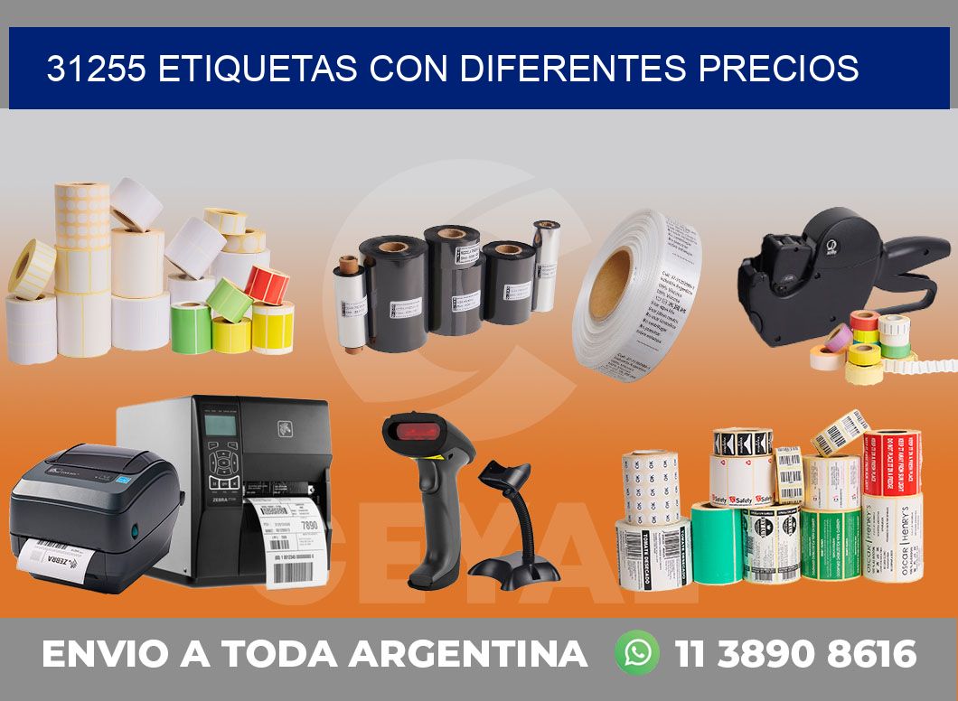 31255 ETIQUETAS CON DIFERENTES PRECIOS