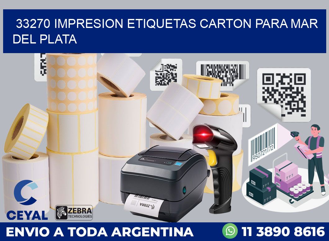 33270 IMPRESION ETIQUETAS CARTON PARA MAR DEL PLATA