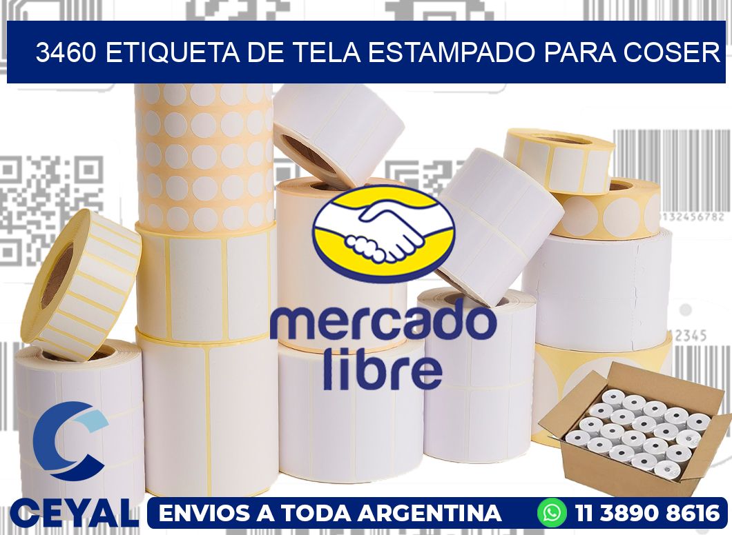 3460 ETIQUETA DE TELA ESTAMPADO PARA COSER