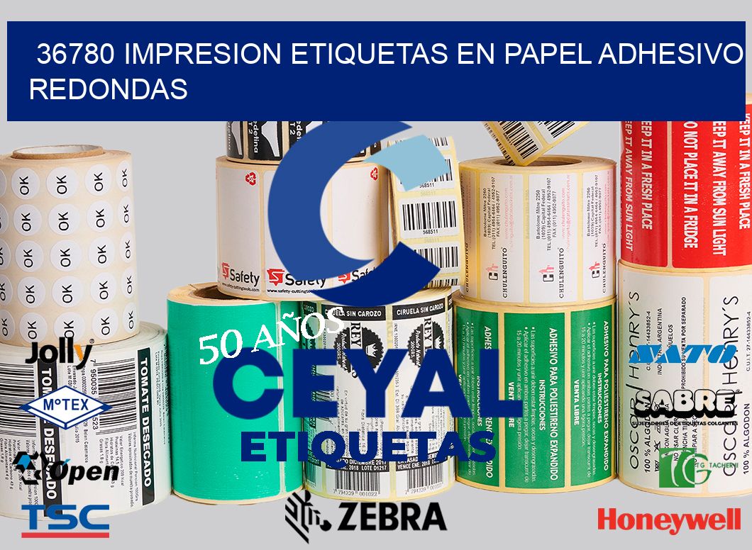 36780 IMPRESION ETIQUETAS EN PAPEL ADHESIVO REDONDAS