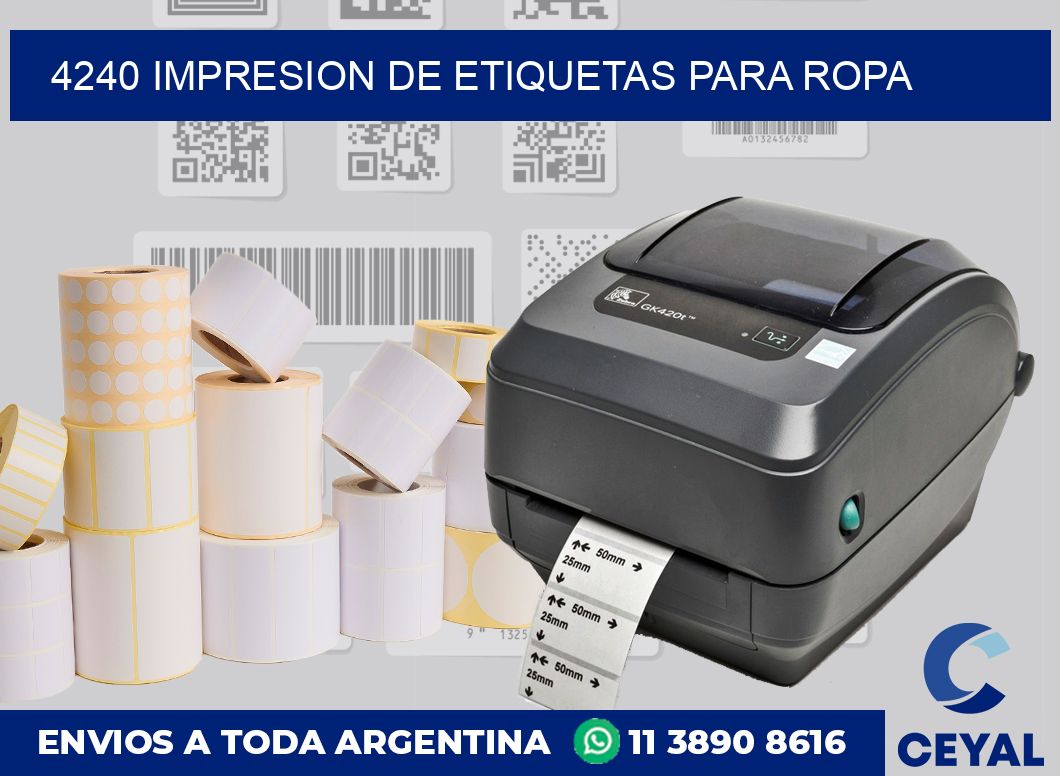 4240 IMPRESION DE ETIQUETAS PARA ROPA